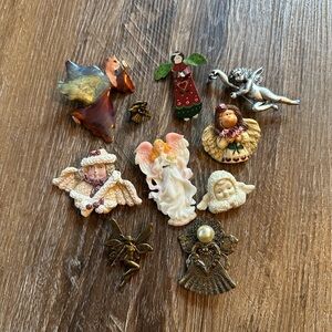 Assorted Angel and Fairy Brooch Set